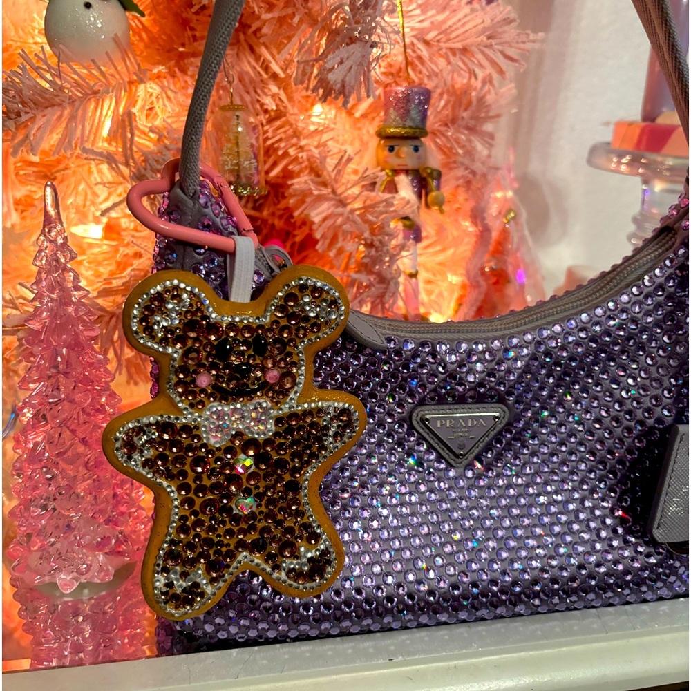 Mickey gingerbread pastel Swarovski bag charm